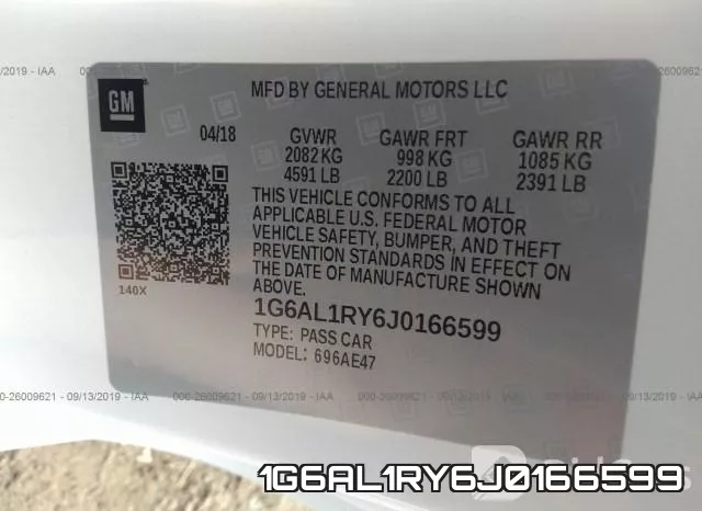 1G6AL1RY6J0166599 фото 10