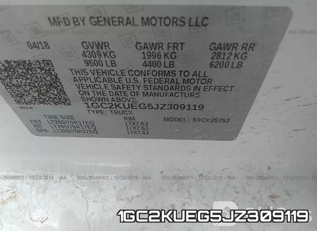 1GC2KUEG5JZ309119 фото 10