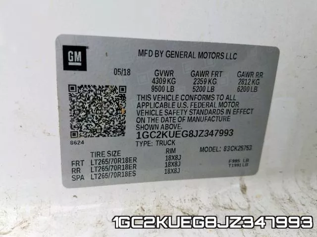 1GC2KUEG8JZ347993 фото 2
