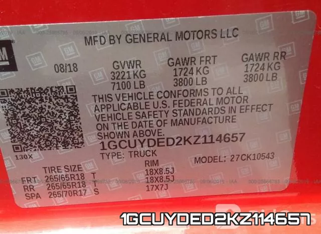 1GCUYDED2KZ114657 фото 10