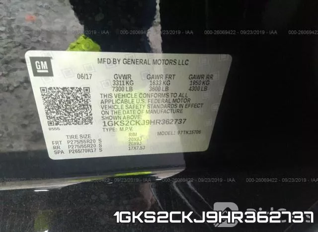 1GKS2CKJ9HR362737 фото 10