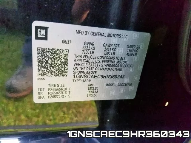 1GNSCAEC9HR360343 фото 2