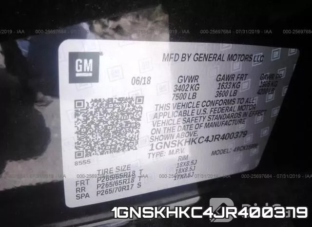 1GNSKHKC4JR400379 фото 10