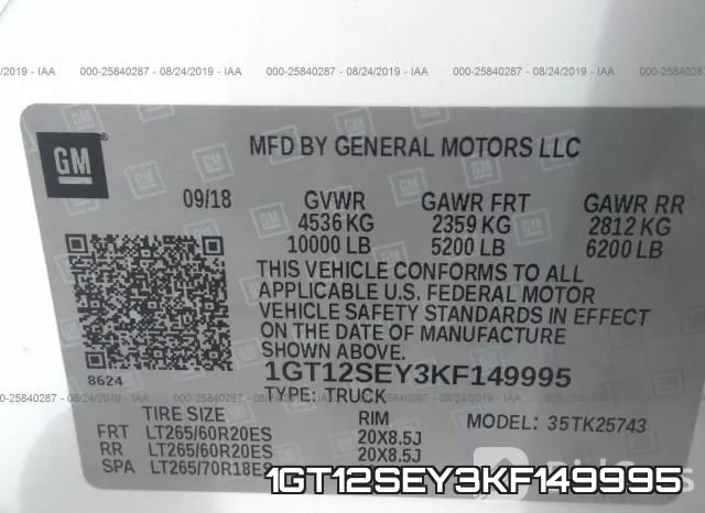 1GT12SEY3KF149995 фото 10