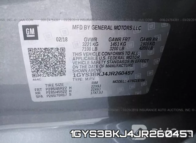 1GYS3BKJ4JR260457 фото 10