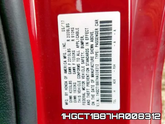 1HGCT1B87HA008312 фото 2