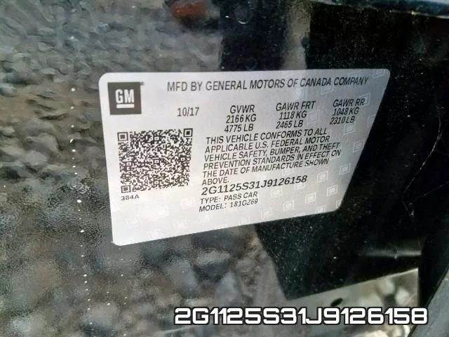 2G1125S31J9126158 фото 2