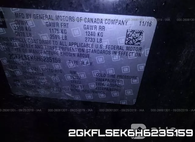 2GKFLSEK6H6235159 фото 10