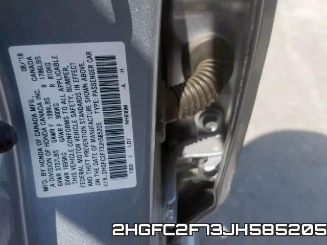 2HGFC2F73JH585205 фото 2