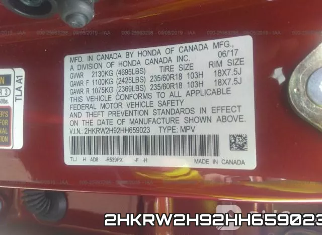 2HKRW2H92HH659023 фото 10