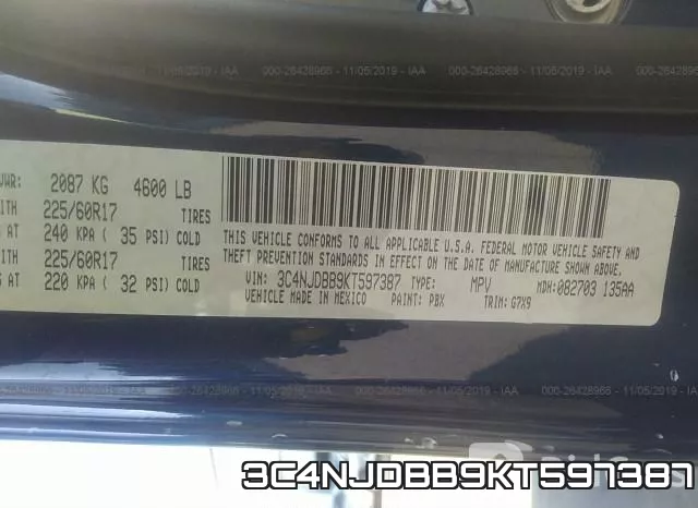 3C4NJDBB9KT597387 фото 10