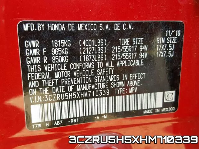 3CZRU5H5XHM710339 фото 2