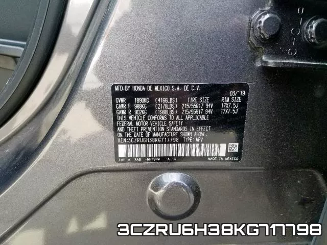 3CZRU6H38KG717798 фото 2