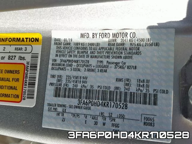 3FA6P0HD4KR170528 фото 2