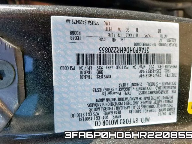3FA6P0HD6HR220855 фото 2