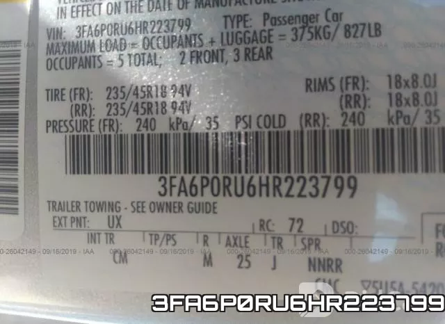3FA6P0RU6HR223799 фото 10
