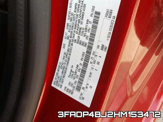 3FADP4BJ2HM153472 фото 2