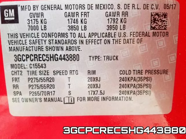 3GCPCREC5HG443880 фото 2