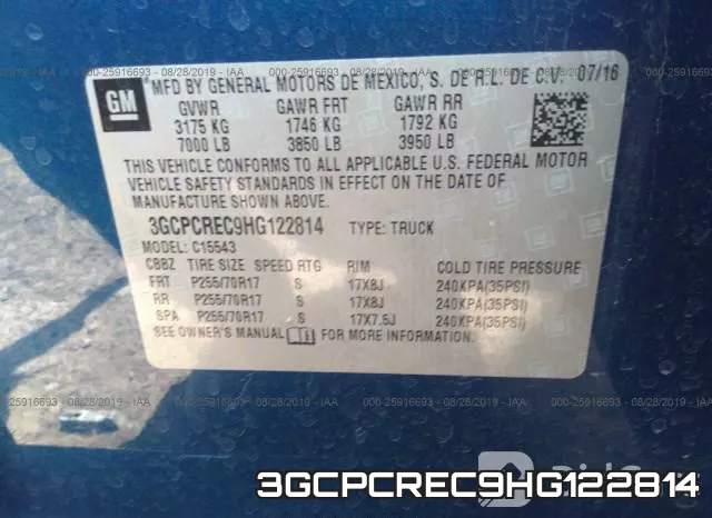 3GCPCREC9HG122814 фото 10