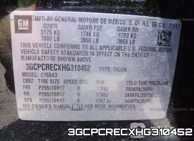3GCPCRECXHG310452 фото 10