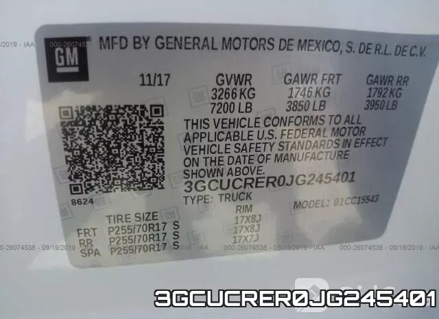 3GCUCRER0JG245401 фото 10
