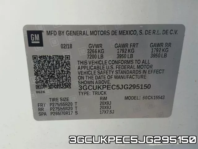 3GCUKPEC5JG295150 фото 2