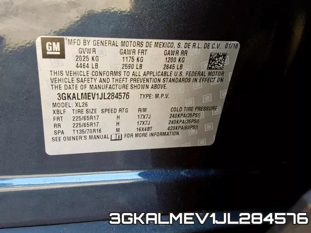 3GKALMEV1JL284576 фото 2