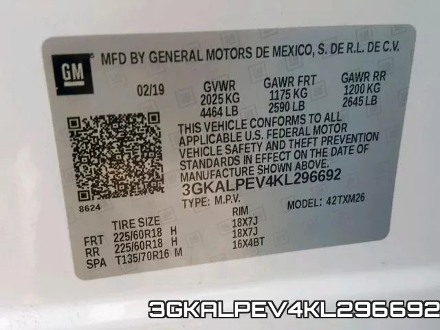 3GKALPEV4KL296692 фото 2