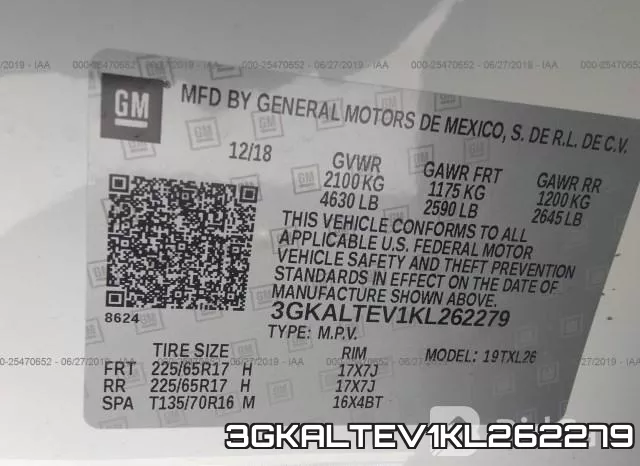 3GKALTEV1KL262279 фото 10