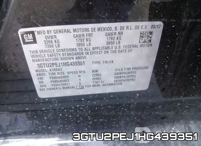 3GTU2PEJ1HG439351 фото 9