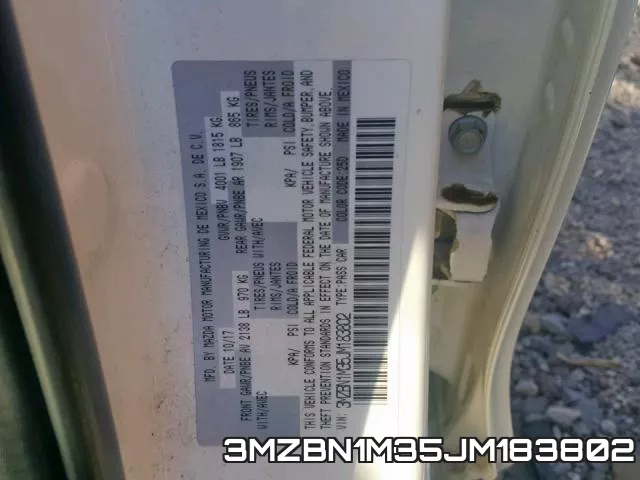 3MZBN1M35JM183802 фото 2