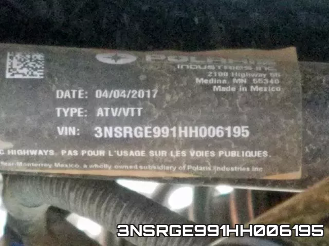 3NSRGE991HH006195 фото 2