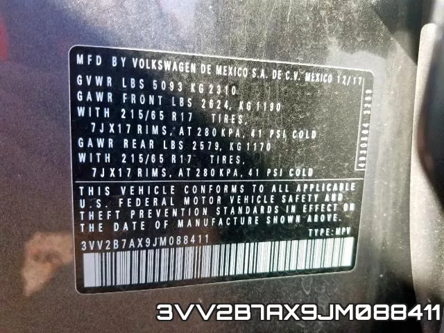 3VV2B7AX9JM088411 фото 2