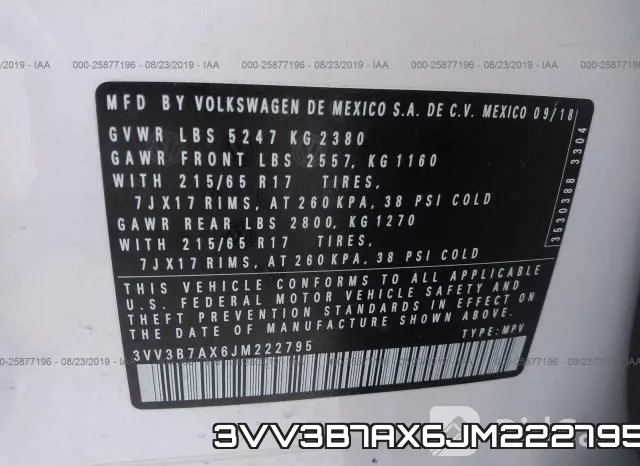 3VV3B7AX6JM222795 фото 10