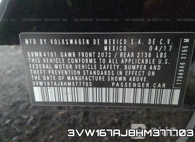 3VW167AJ8HM377703 фото 10