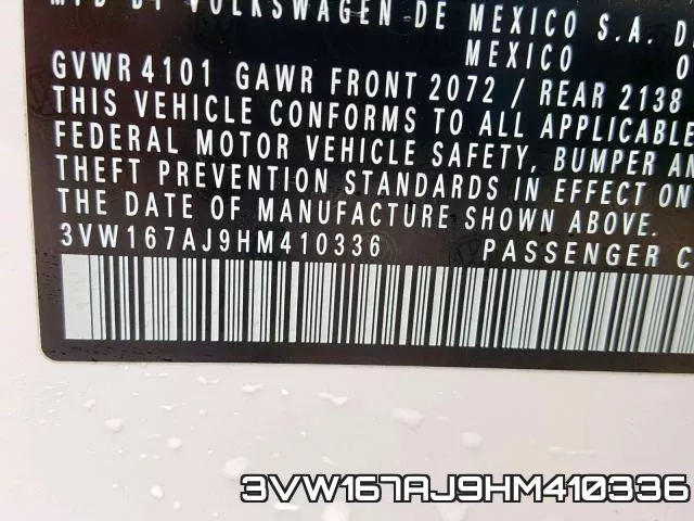 3VW167AJ9HM410336 фото 2