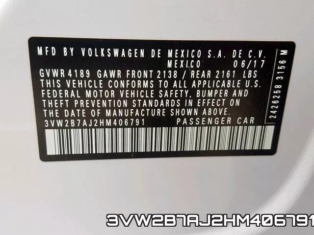 3VW2B7AJ2HM406791 фото 2