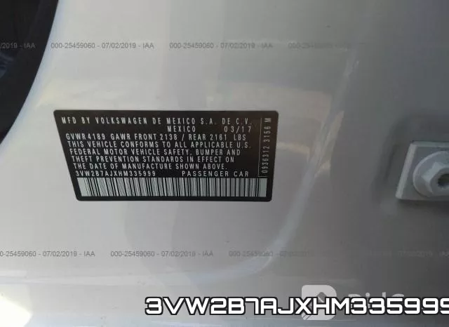 3VW2B7AJXHM335999 фото 10