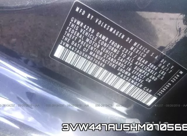 3VW447AU5HM070566 фото 10
