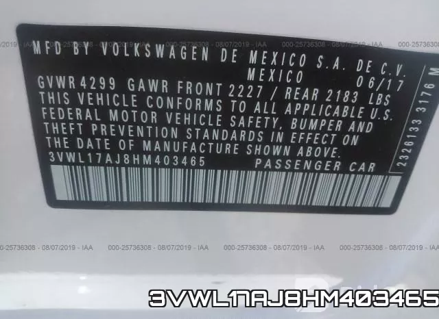 3VWL17AJ8HM403465 фото 10