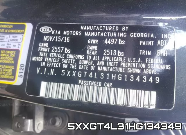 5XXGT4L31HG134349 фото 10