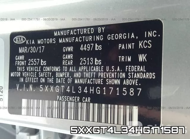 5XXGT4L34HG171587 фото 10