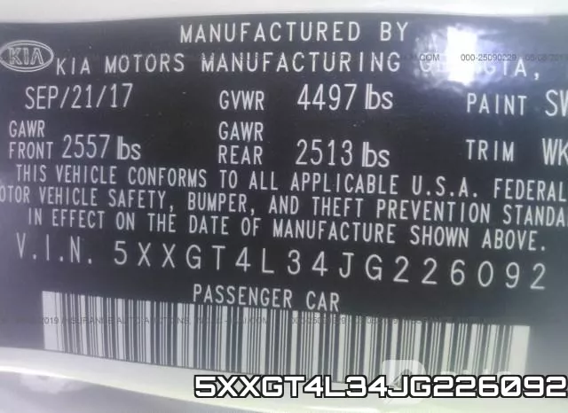 5XXGT4L34JG226092 фото 10