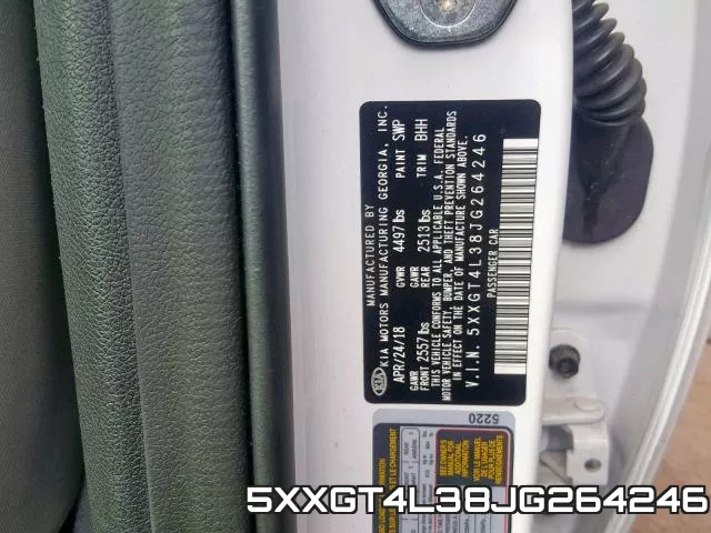 5XXGT4L38JG264246 фото 2