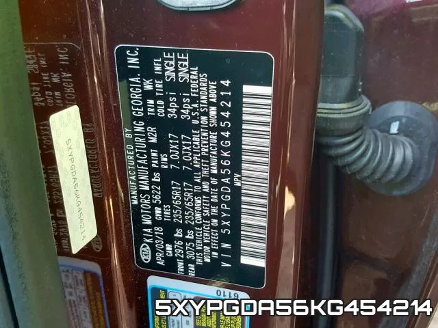 5XYPGDA56KG454214 фото 2