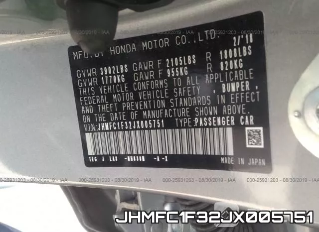 JHMFC1F32JX005751 фото 10