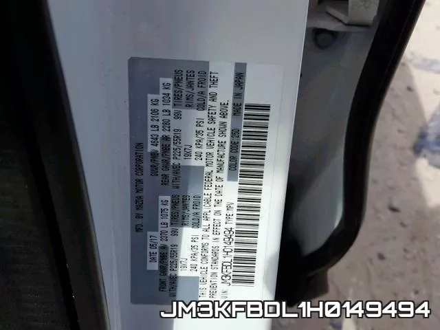 JM3KFBDL1H0149494 фото 2