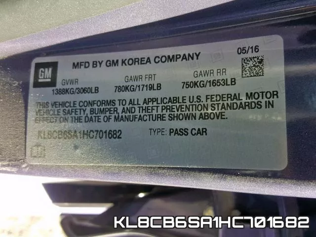 KL8CB6SA1HC701682 фото 2