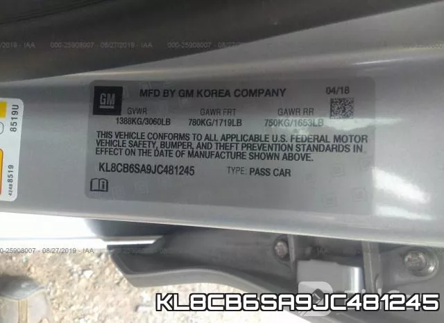 KL8CB6SA9JC481245 фото 10