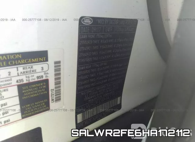 SALWR2FE6HA172112 фото 10